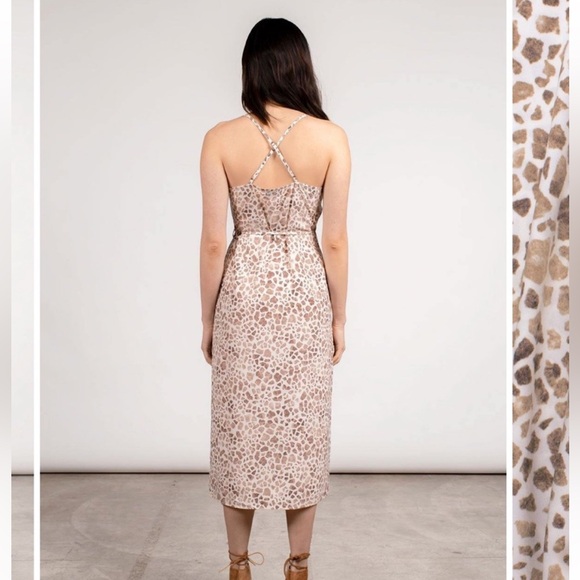 NWT Mauby Wrap Dress Animal Print, Midi length - Picture 8 of 9